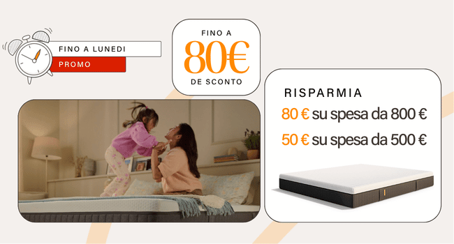 FINO A LUNEDI PROMO FINO A 80€ DE SCONTO RISPARMIA 80 € su spesa da 800 € 50 € su spesa da 500 €