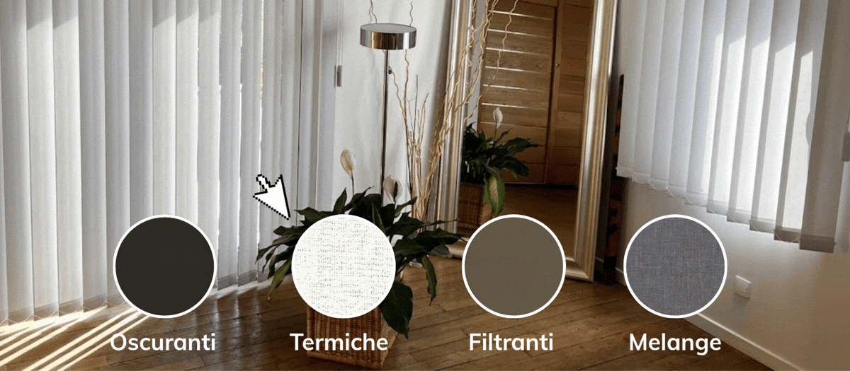 Tessuti per tende a lamelle verticali