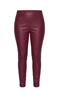 Pantaloni bengalini in similpelle con gamba stretta