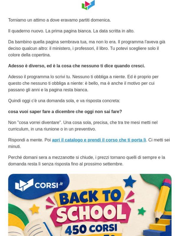 Domani si chiude (e sarebbe un peccato)