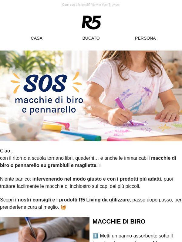 SOS macchie di biro e pennarello 🫟