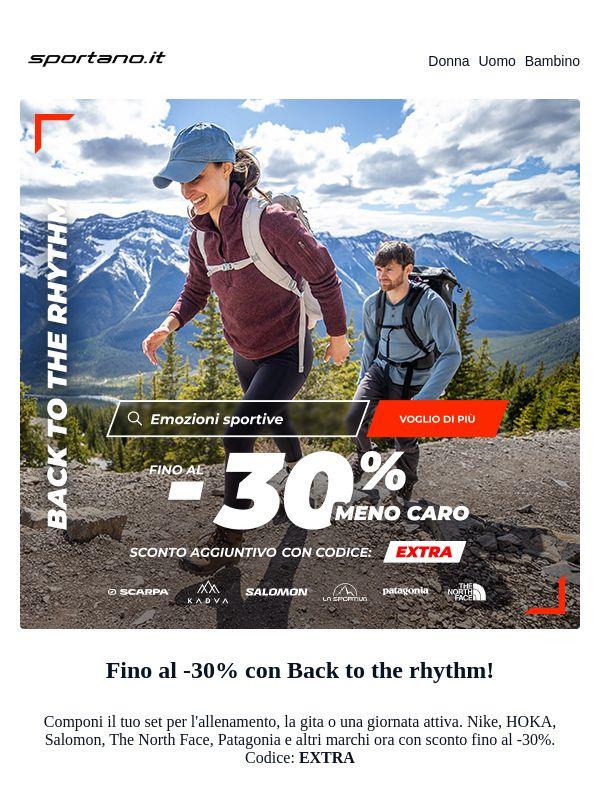 Entra nel ritmo sportivo e prendi fino al -30% con il codice: EXTRA