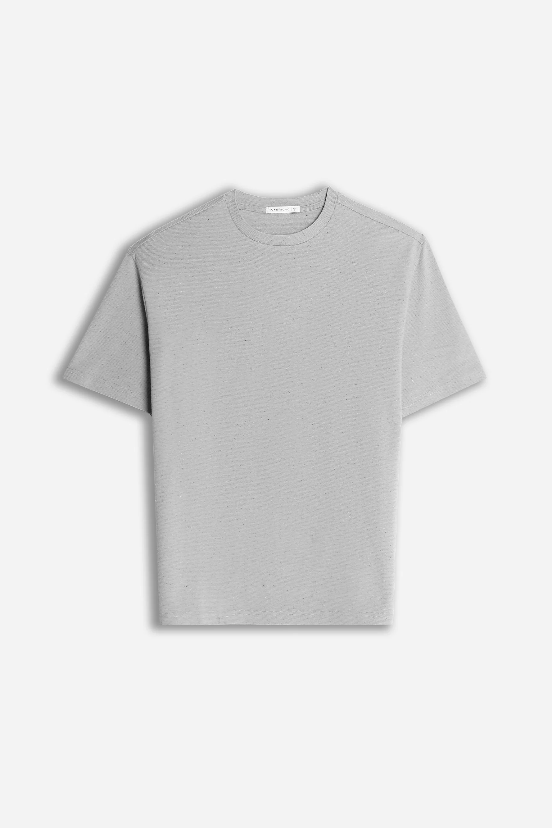 Image of T-SHIRT GIROCOLLO IN JERSEY EFFETTO FIAMMATO M GRIGIO