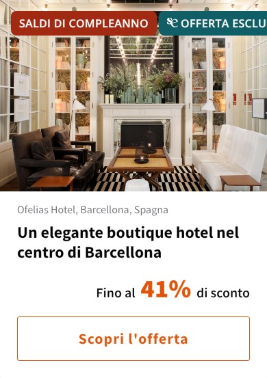 Un elegante boutique hotel nel centro di Barcellona
