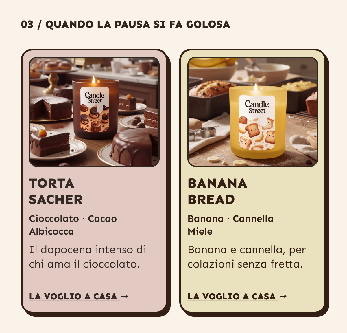 Quando la pausa si fa golosa. Torta Sacher: cioccolato, cacao, albicocca. Banana Bread: banana, cannella, miele. La voglio a casa.