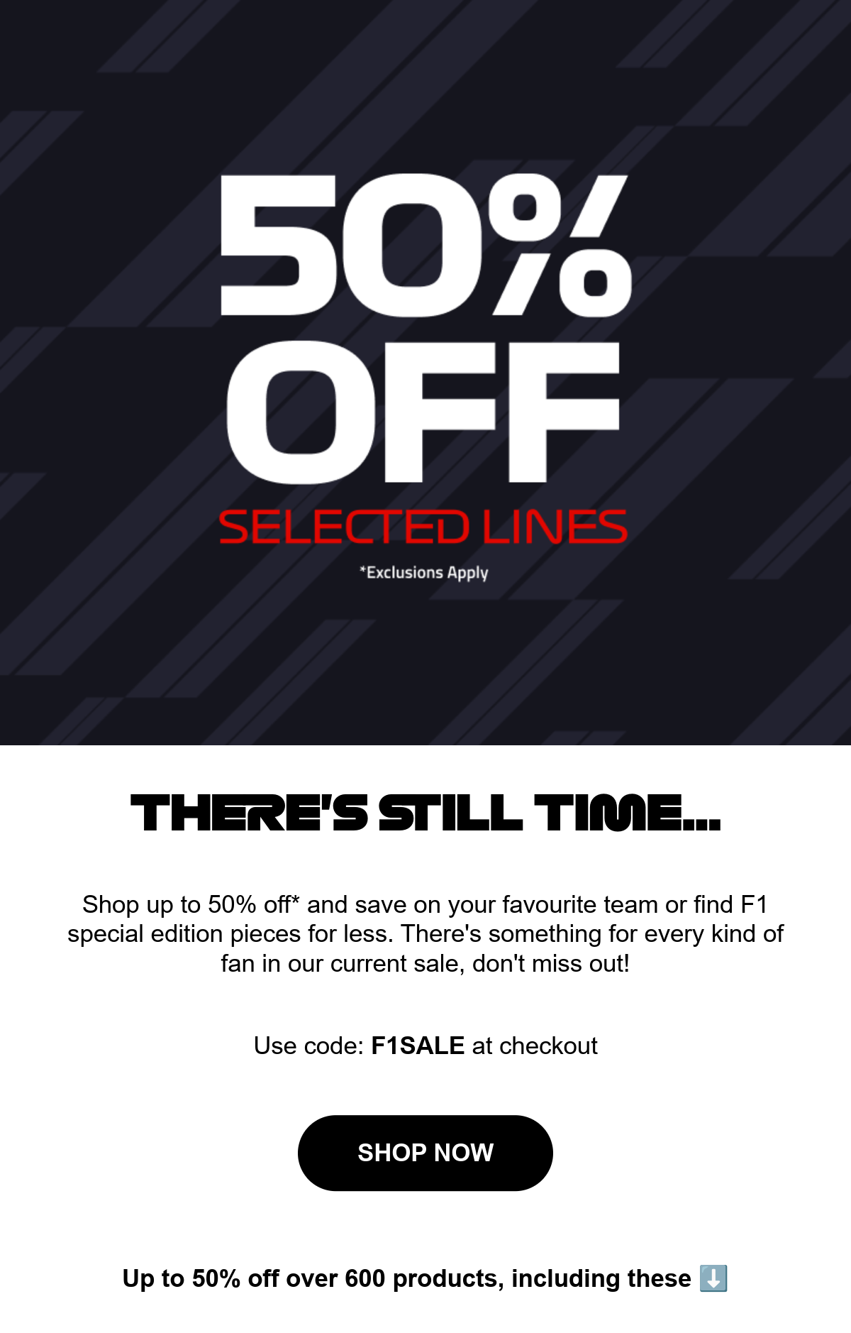 Up to 50% off in our current sale