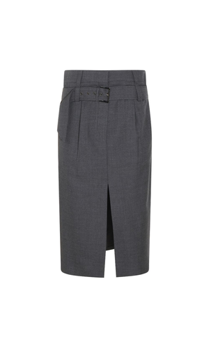 Wool long skirt