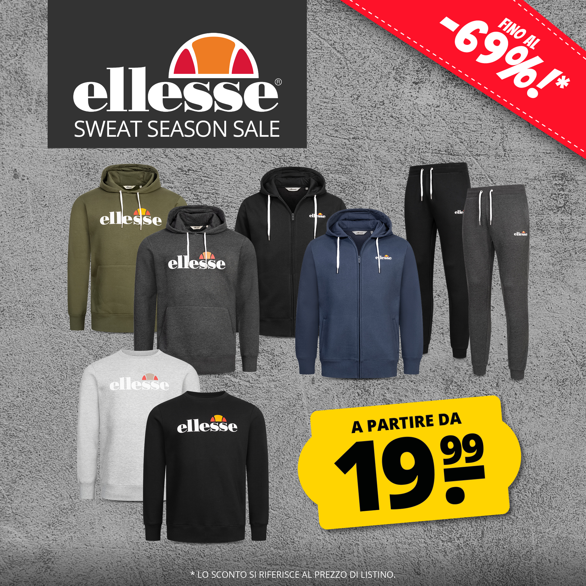 ellesse karneid sweat pants uomo pantaloni della tuta