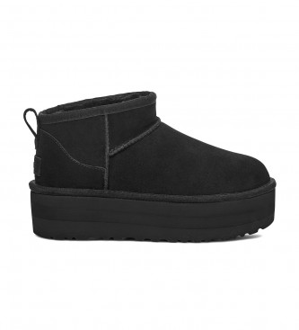 Stivaletti alla caviglia in pelle nera W Classic Ultra Mini Platform