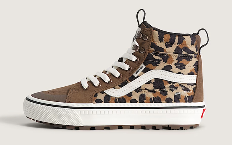 Leopard Incense Beige Sk8-Hi Waterproof Insulated Shoe