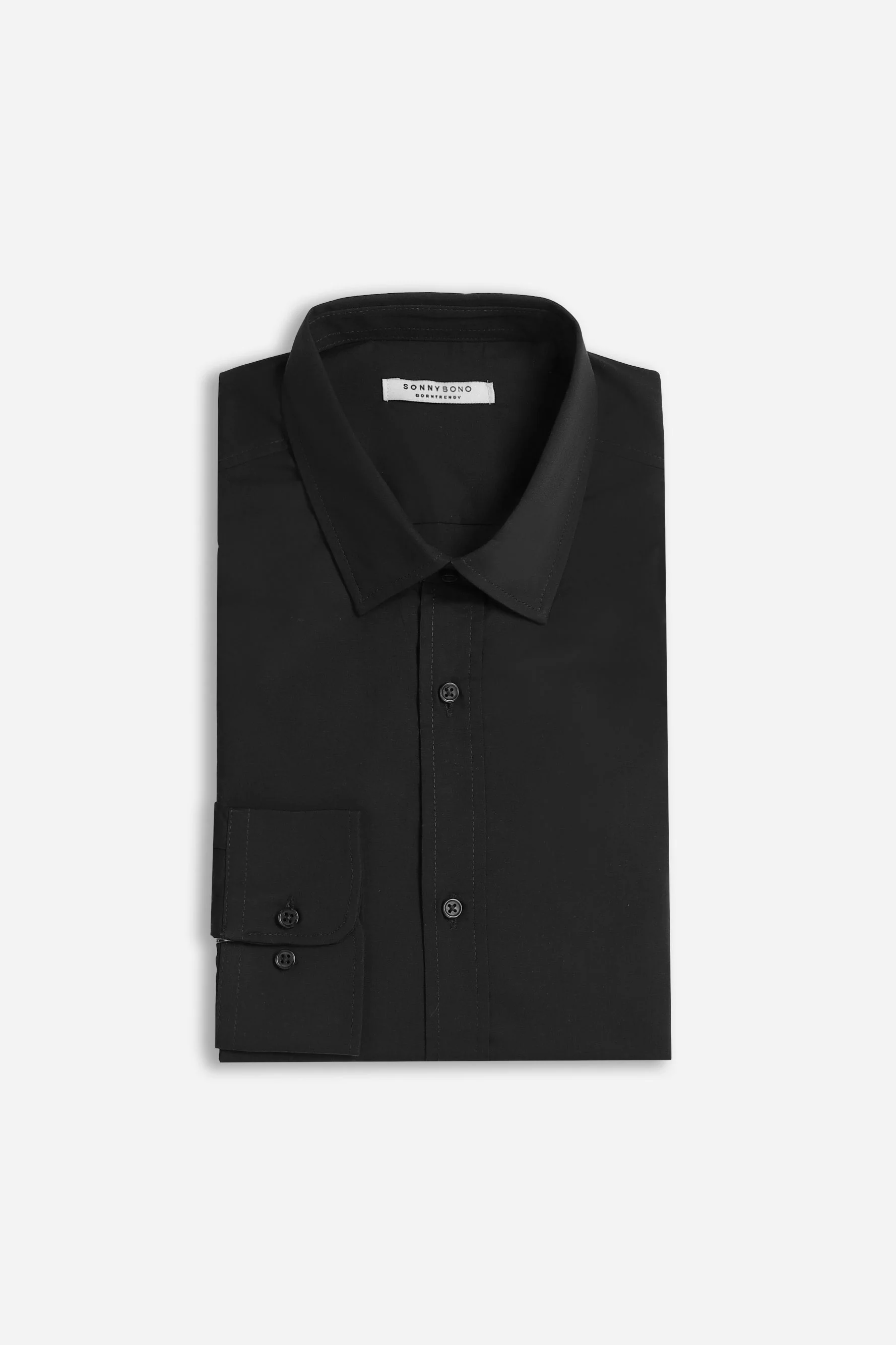 Image of CAMICIA BASIC COLLO ITALIANO NERO