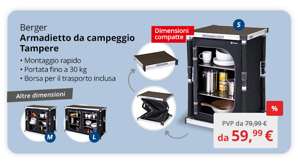 Armadietto da campeggio richiudibile Berger Tampere S