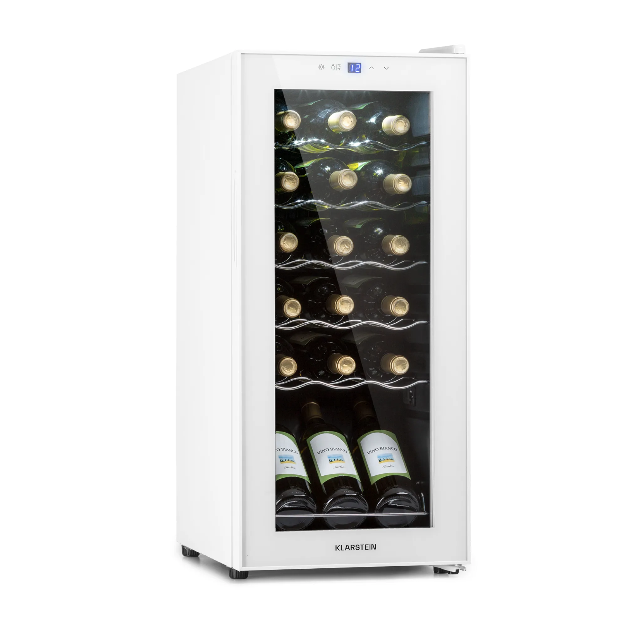 Shiraz 18 Slim Uno - Frigorifero per vini, 50 l, 18 bottiglie, pannello di controllo touch, 5-18°C