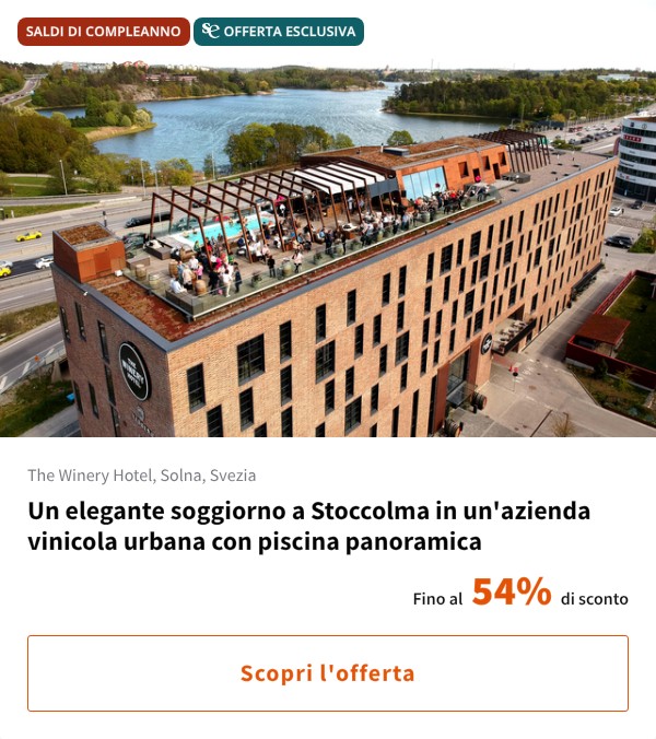 Un elegante soggiorno a Stoccolma in un'azienda vinicola urbana con piscina panoramica
