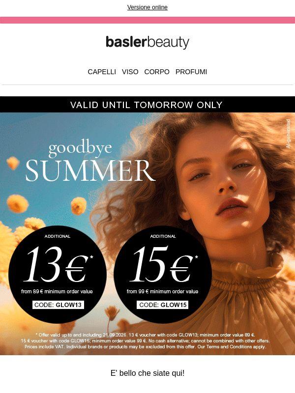Ultima occasione: approfitta subito di uno sconto fino a 15 €