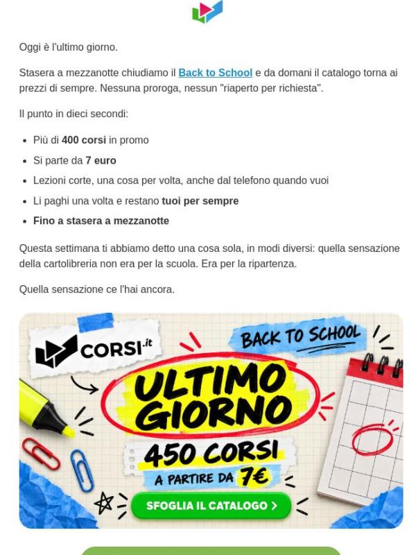 Stasera a mezzanotte suona l'ultima campanella