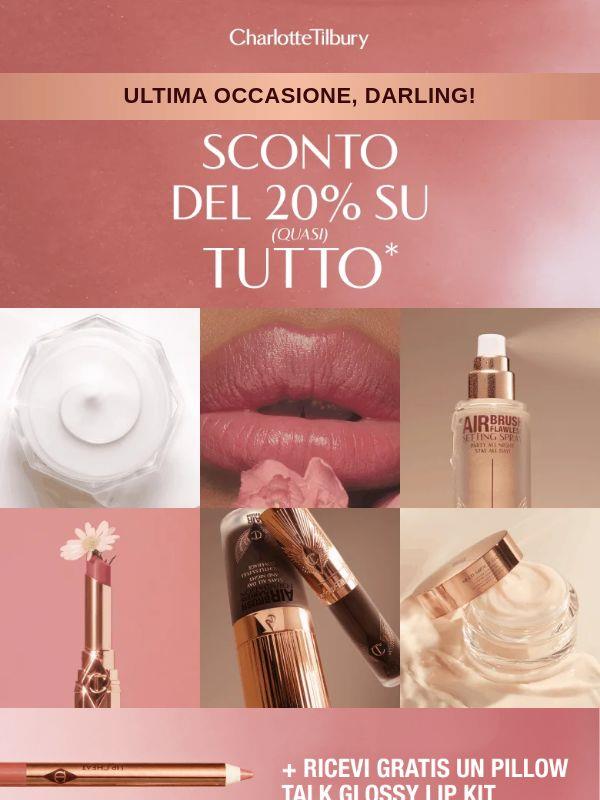 Ultima occasione: -20% su quasi tutto 🚨