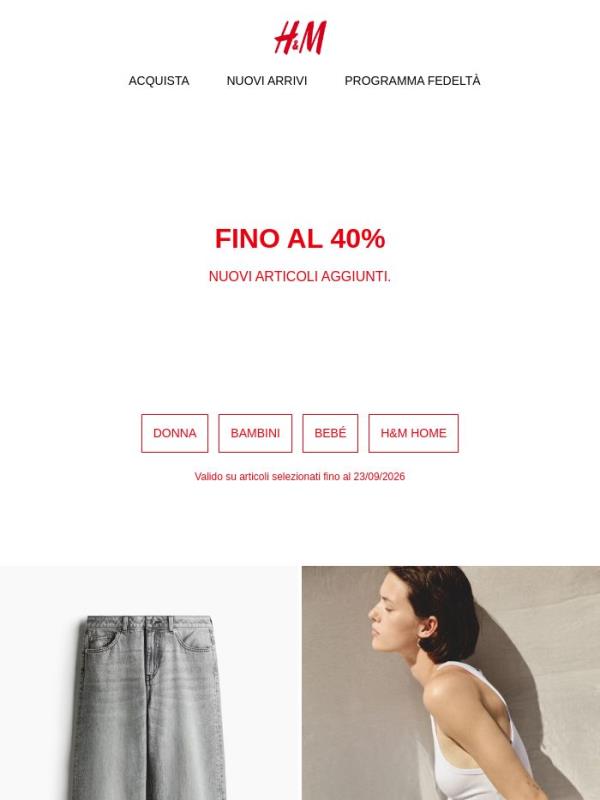 Fino al 40% Per H&M Members