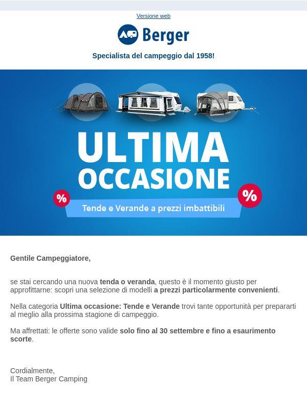 Ultima occasione: tende e verande a prezzi speciali ⛺