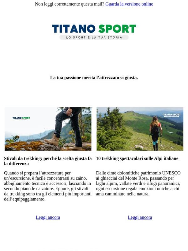 La tua passione merita l’attrezzatura giusta.