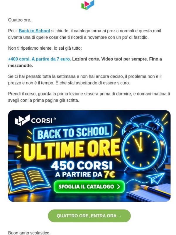 A mezzanotte scade (davvero)