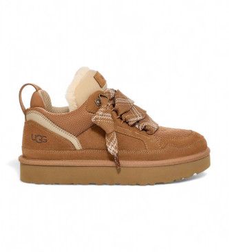 Scarpe da ginnastica in pelle marrone Lowmel