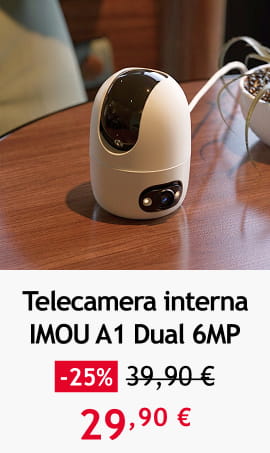 Telecamera interna IMOU A1 Dual 6MP 29,90 &euro;