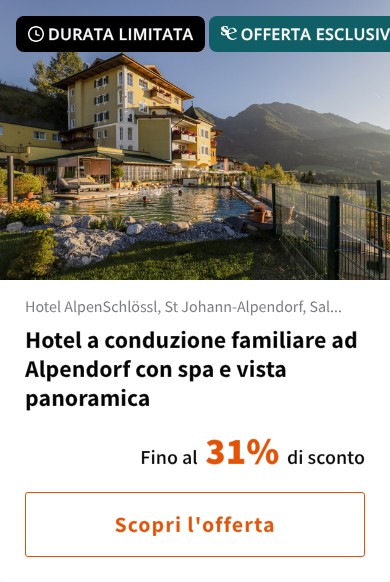 Hotel a conduzione familiare ad Alpendorf con spa e vista panoramica
