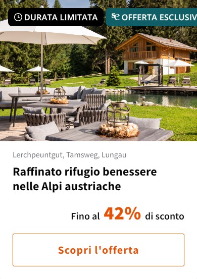Raffinato rifugio benessere nelle Alpi austriache