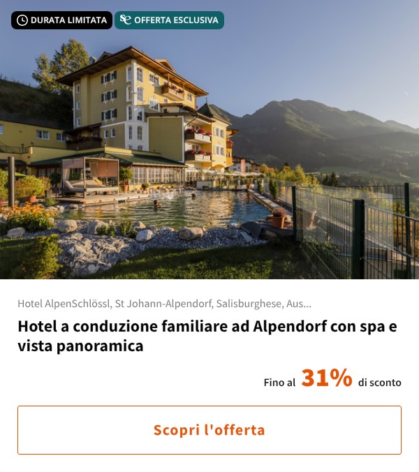 Hotel a conduzione familiare ad Alpendorf con spa e vista panoramica