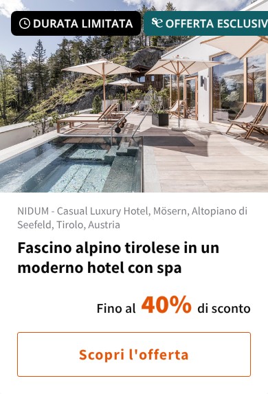 Fascino alpino tirolese in un moderno hotel con spa