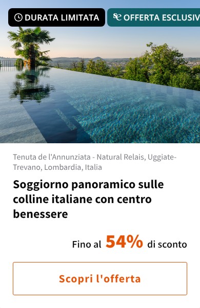 Soggiorno panoramico sulle colline italiane con centro benessere