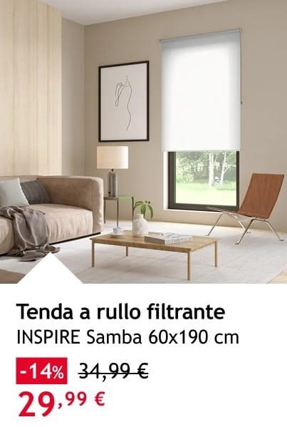 Tenda a rullo filtrante 29,99 &euro;