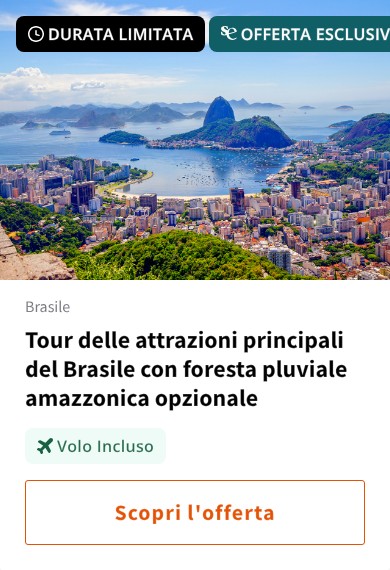 Tour delle attrazioni principali del Brasile con foresta pluviale amazzonica opzionale
