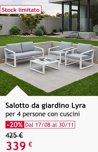 Salotto da giardino Lyra 339 &euro;