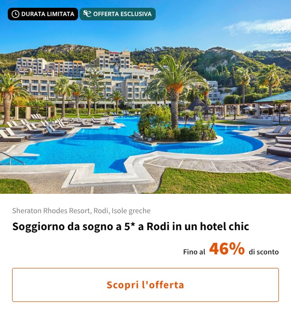 Soggiorno da sogno a 5* a Rodi in un hotel chic