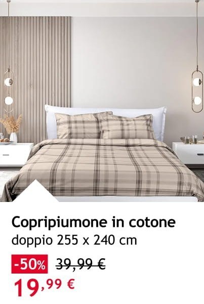Copripiumone in cotone 19,99 &euro;