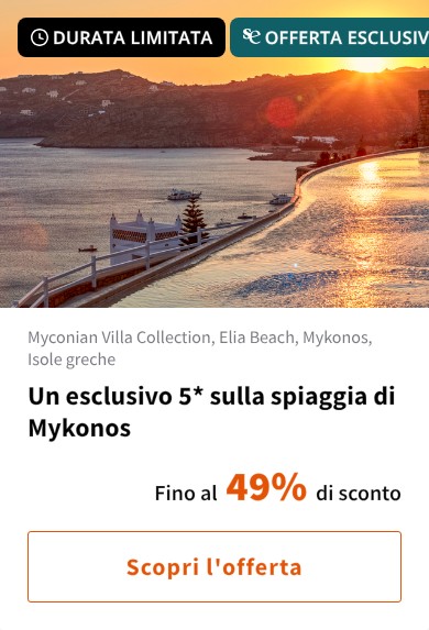 Un esclusivo 5* sulla spiaggia di Mykonos
