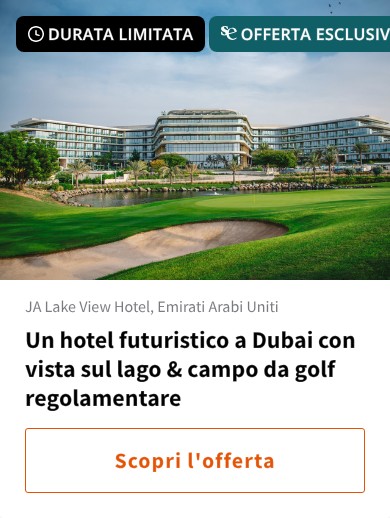 Un hotel futuristico a Dubai con vista sul lago &amp; campo da golf regolamentare