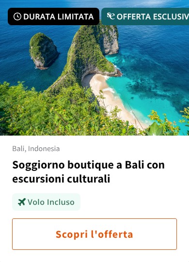 Soggiorno boutique a Bali con escursioni culturali