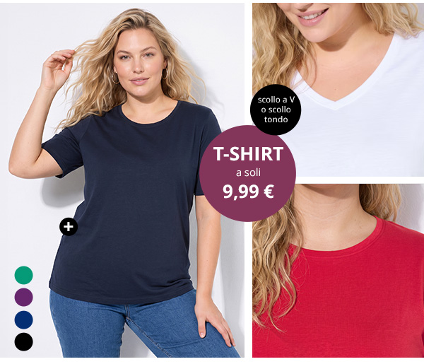 T-shirt classica a girocollo in Navy per un'eleganza senza tempo