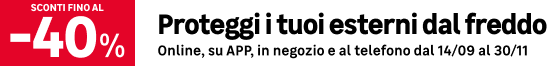 Proteggi i tuoi esterni dal freddo: sconti fino al -40%