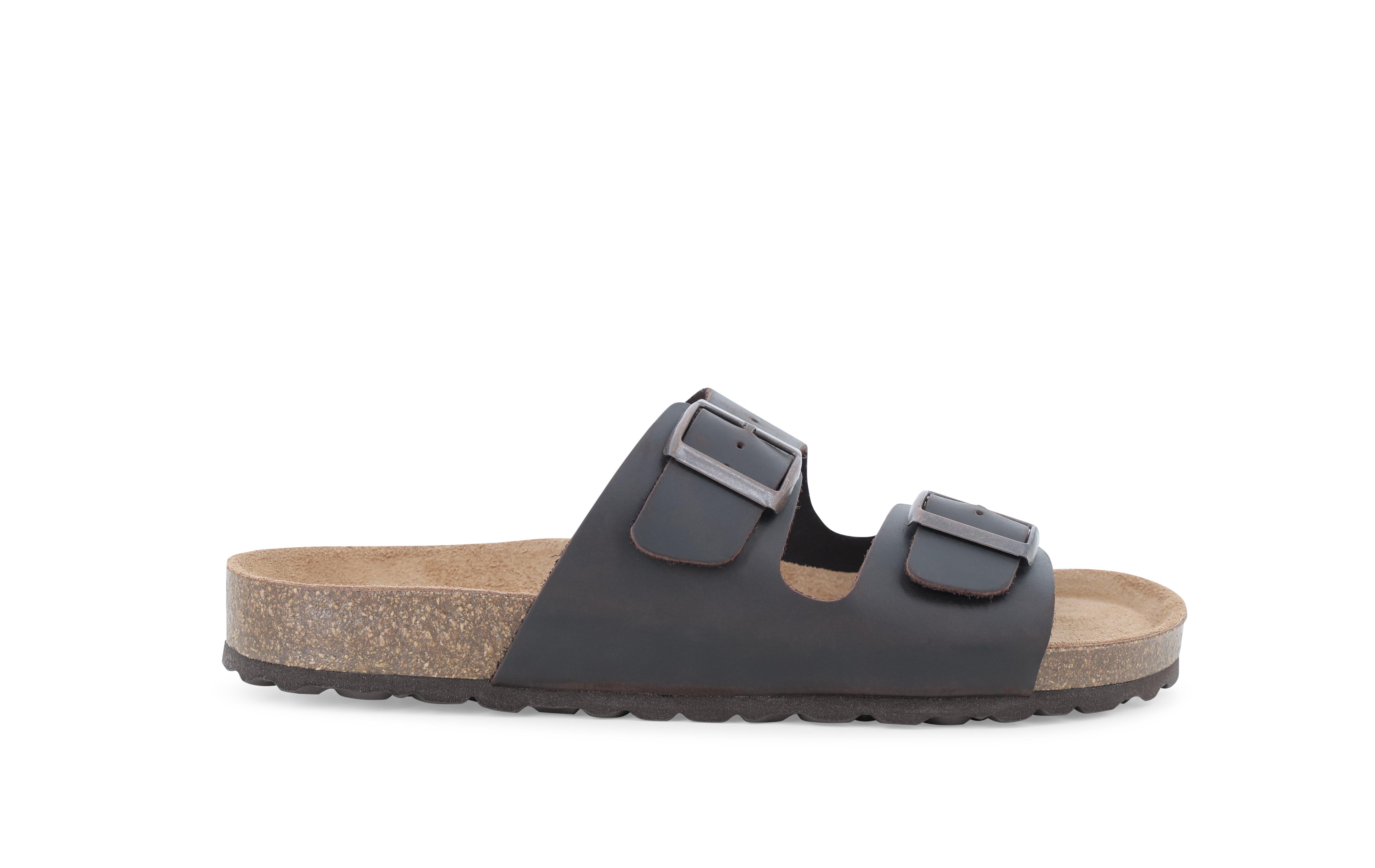 Ciabatta uomo in nabuck marrone scuro u18041