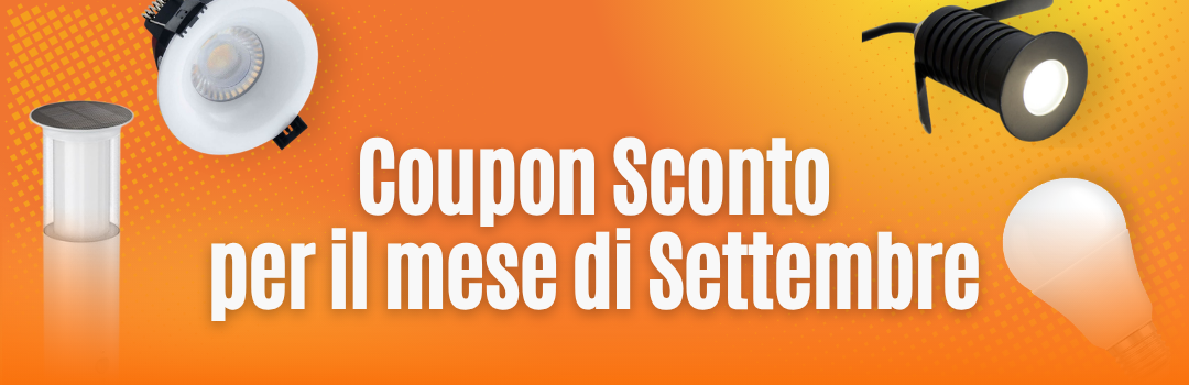 Scopri tutti i codici promozionali validi a settembre su LEDdiretto.it.