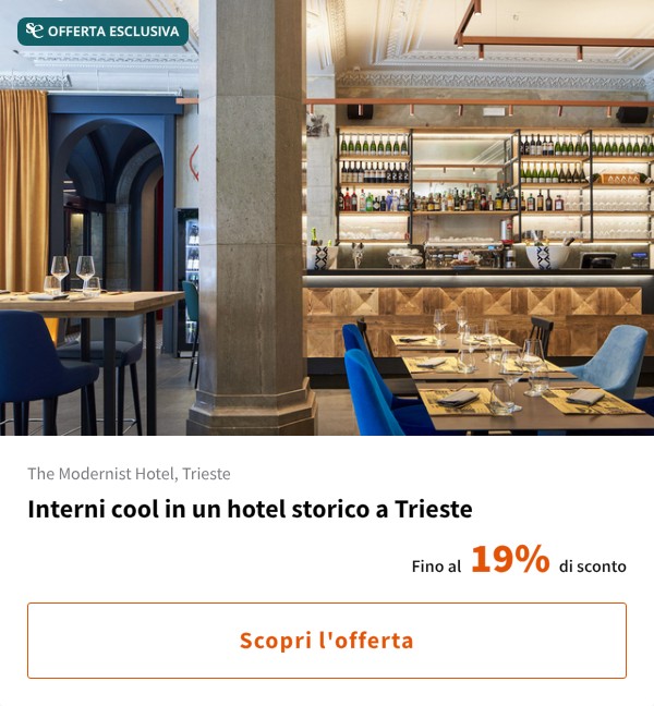Interni cool in un hotel storico a Trieste