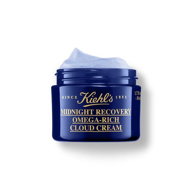 Crema Midnight Recovery Omega Rich Cloud blu su sfondo bianco