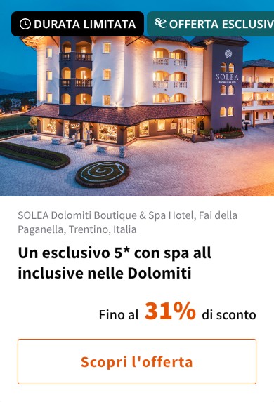 Un esclusivo 5* con spa all inclusive nelle Dolomiti