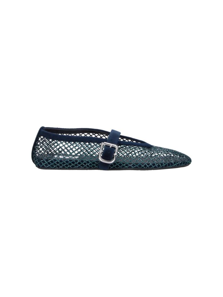 Alaïa - Ballerine in mesh con cristalli