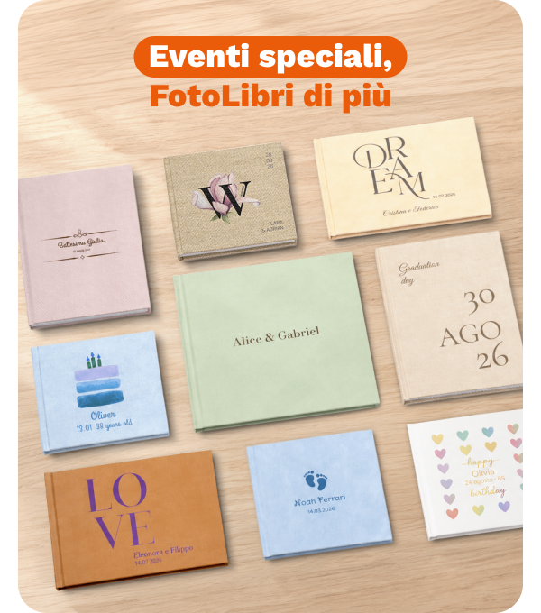Per i tuoi eventi importanti, servono FotoLibri eleganti