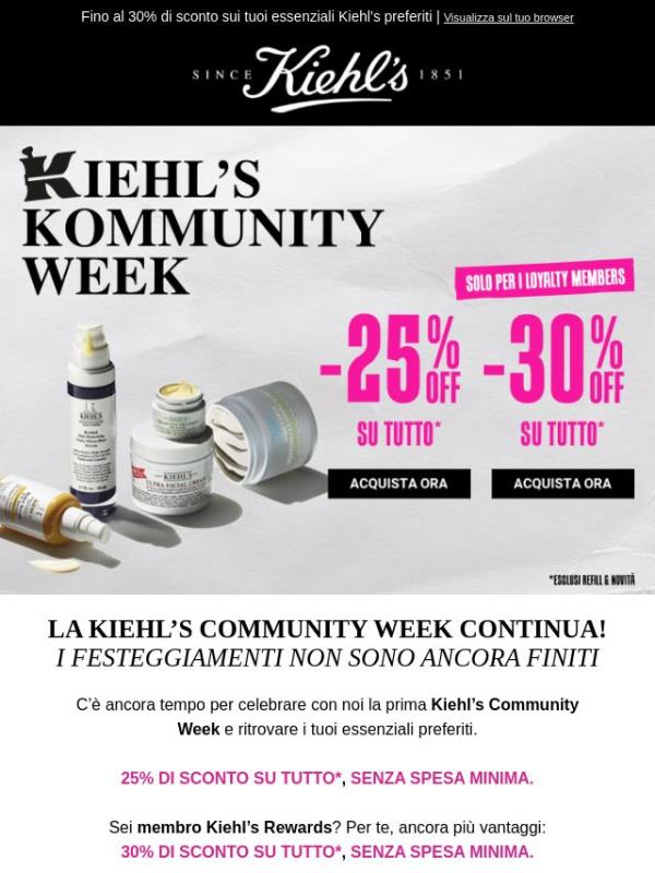 La Kiehl’s Kommunity Week continua!